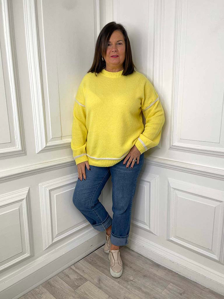 Contrast Stripe Knit - Sunshine