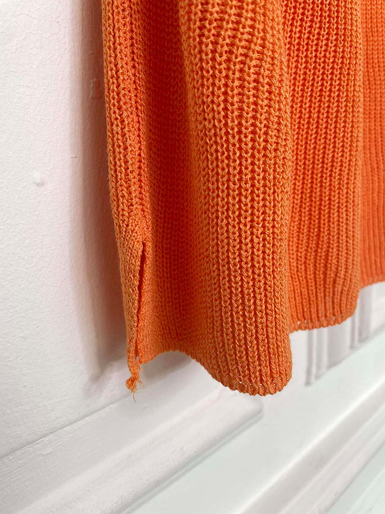Knitted Vest Top - Tangerine