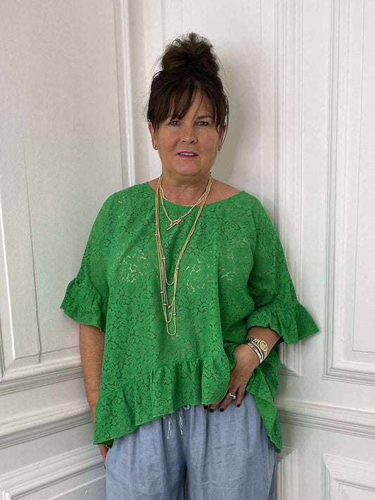 Malissa J Lace Top - Clover