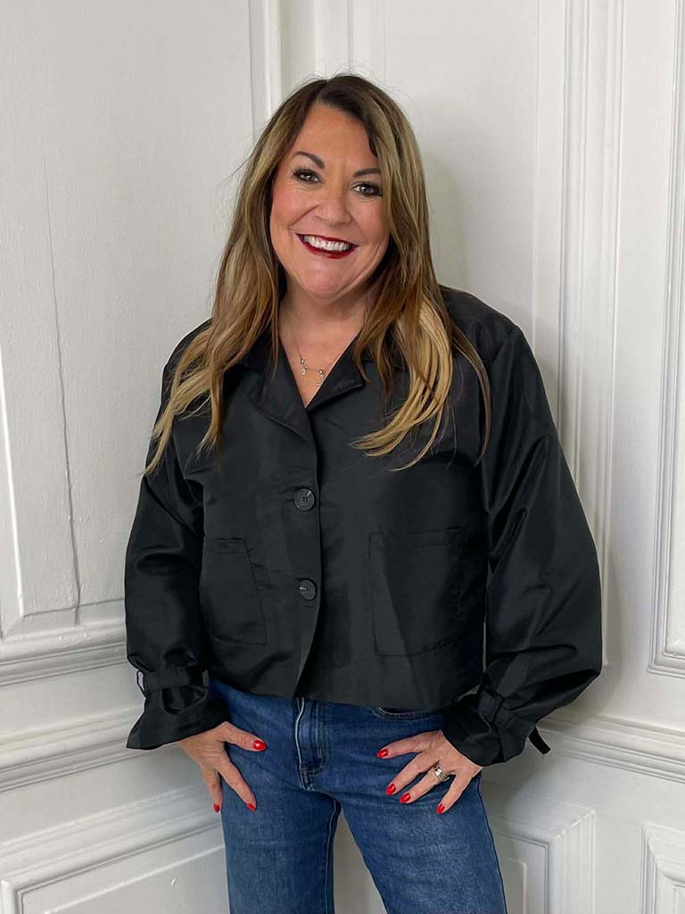 Luxe Cropped Jacket - Black