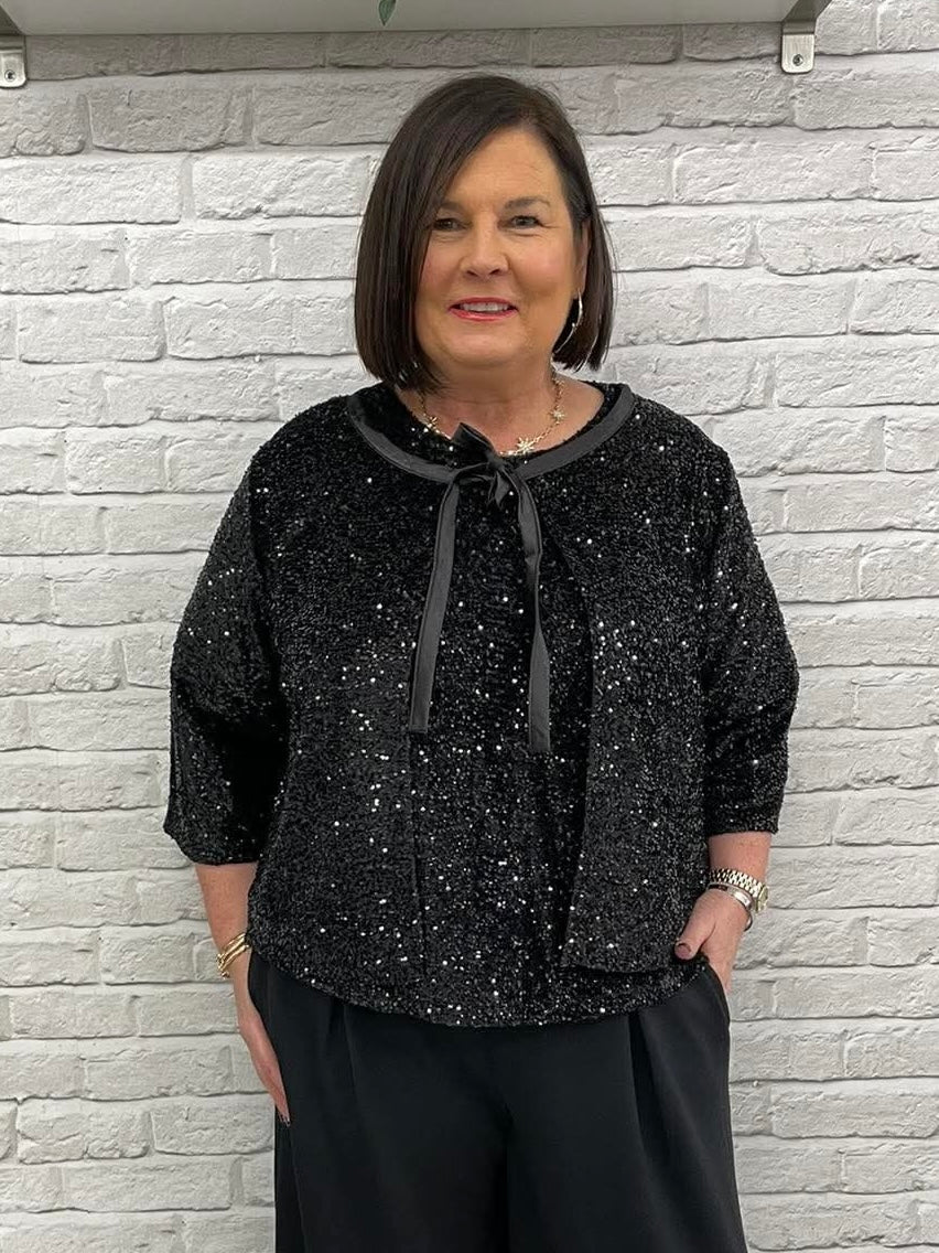 Soya Concept Jasleen Sequin Jacket - Black