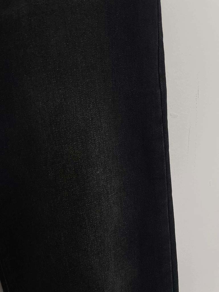 Wide Leg Stretchy Jeans - Black