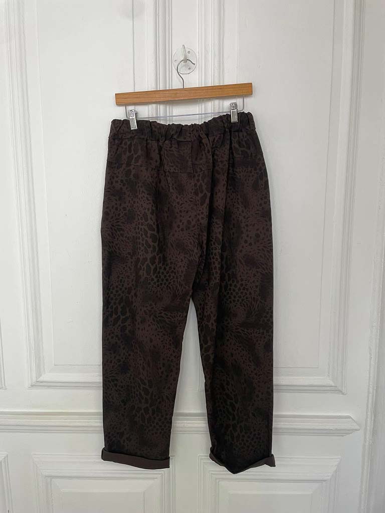 Leopard Magic Pants - Chocolate