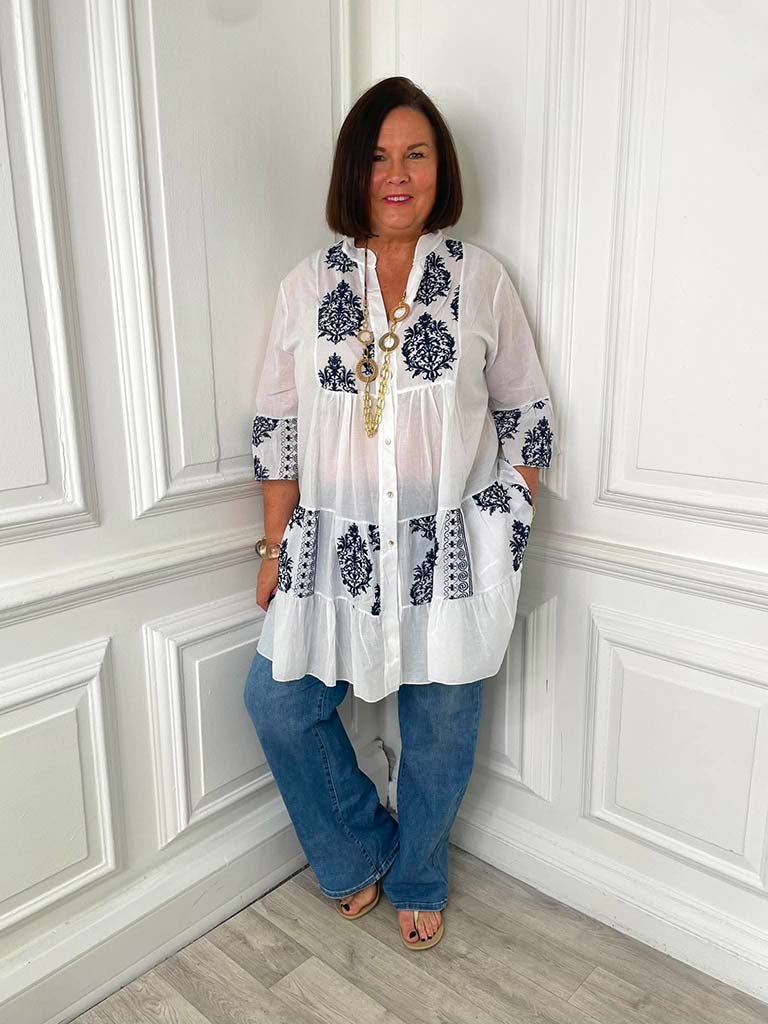 Luna Embroidered Boho Dress