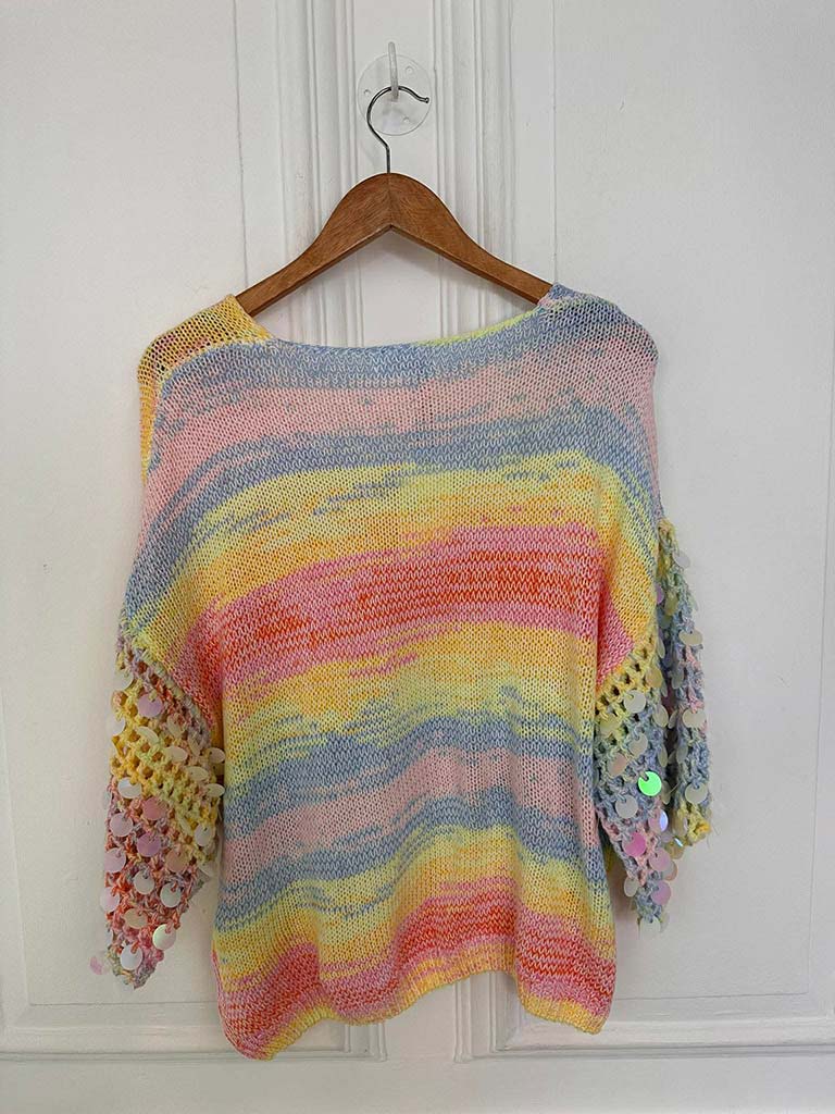 Rainbow Disco Sleeve Knit