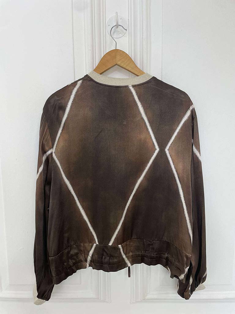 Harlequin Bomber Jacket - Chocolate