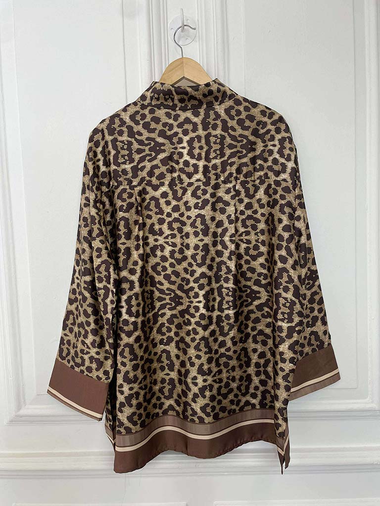 Leopard Silk Feel Shirt