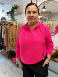 Malissa J Pleat Hoodie - Pink