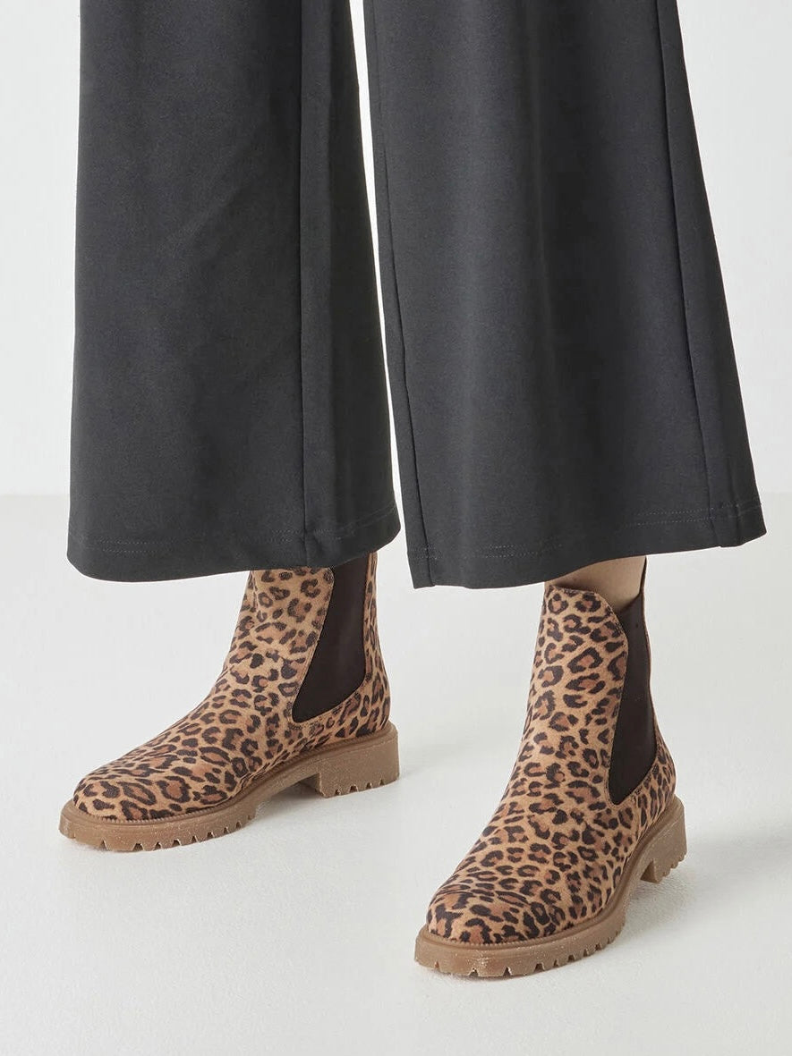 Tamaris Leather Chelsea Boots - Leopard