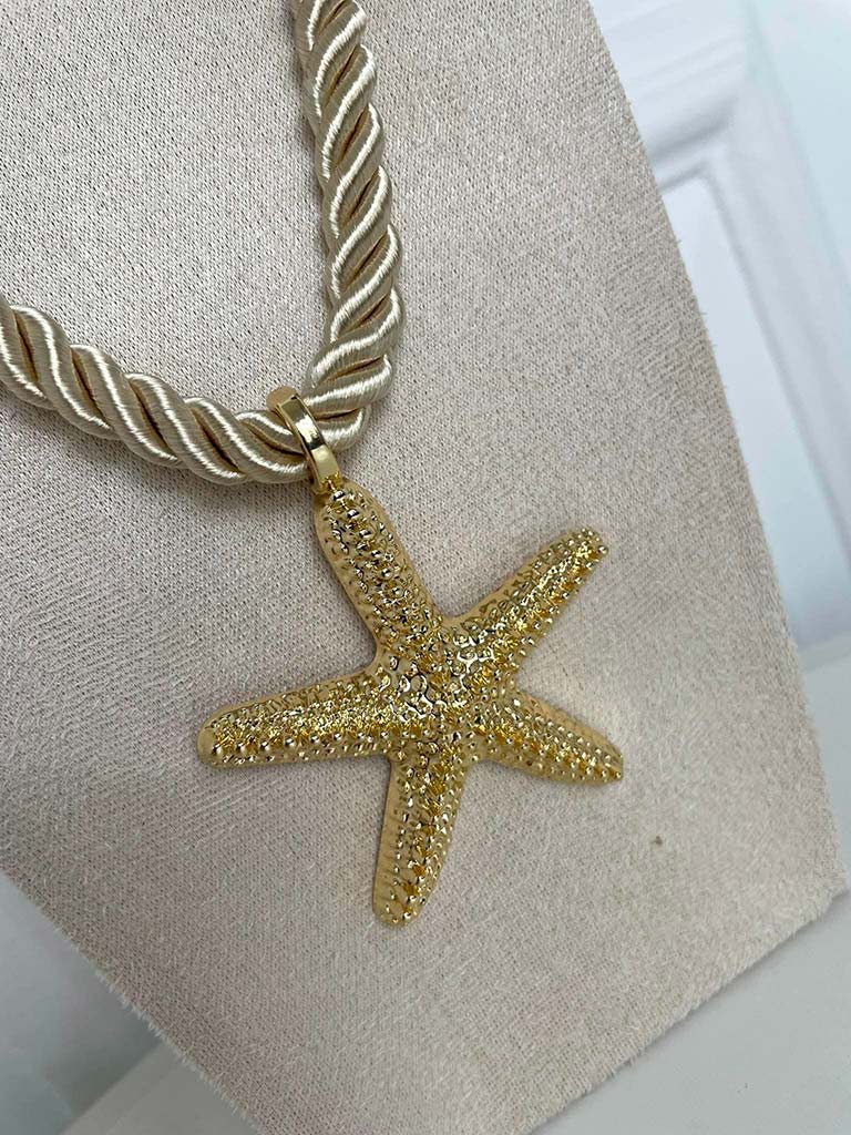 Starfish Rope Necklace - Ivory