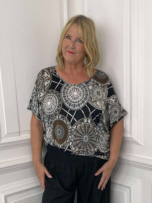 Malissa J Rococo Tee - Brown