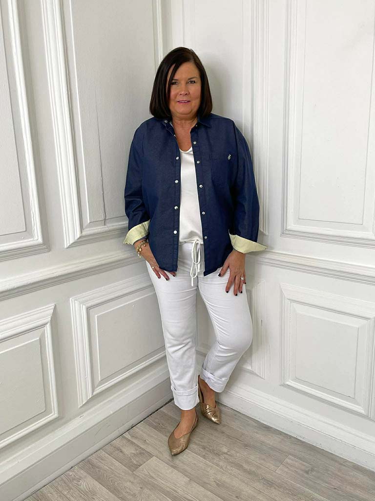 Denim Shacket - Mid Denim