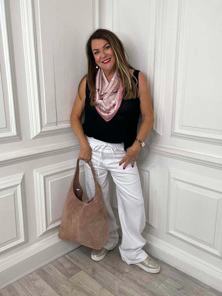 Silk Feel Neckerchief - Pink Lily