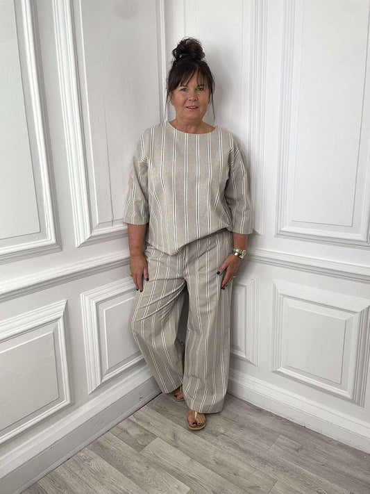 Pinstripe Palazzo Trousers