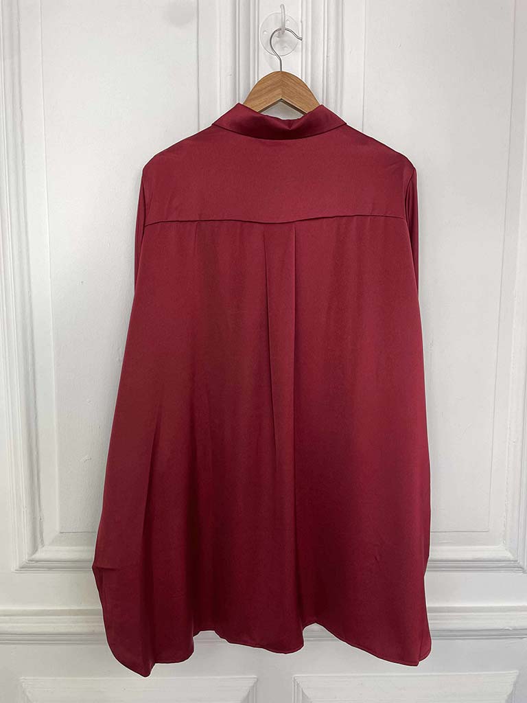 Lusso Silk Feel Shirt - Merlot