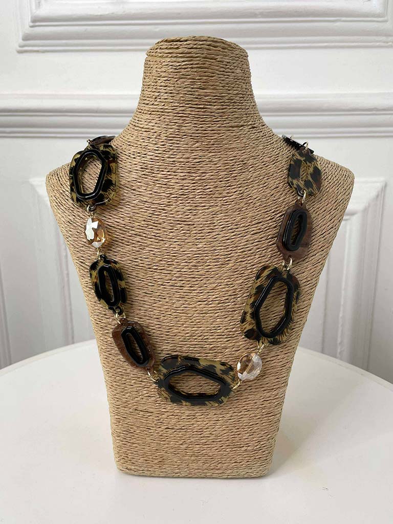 Animal Print Link Necklace