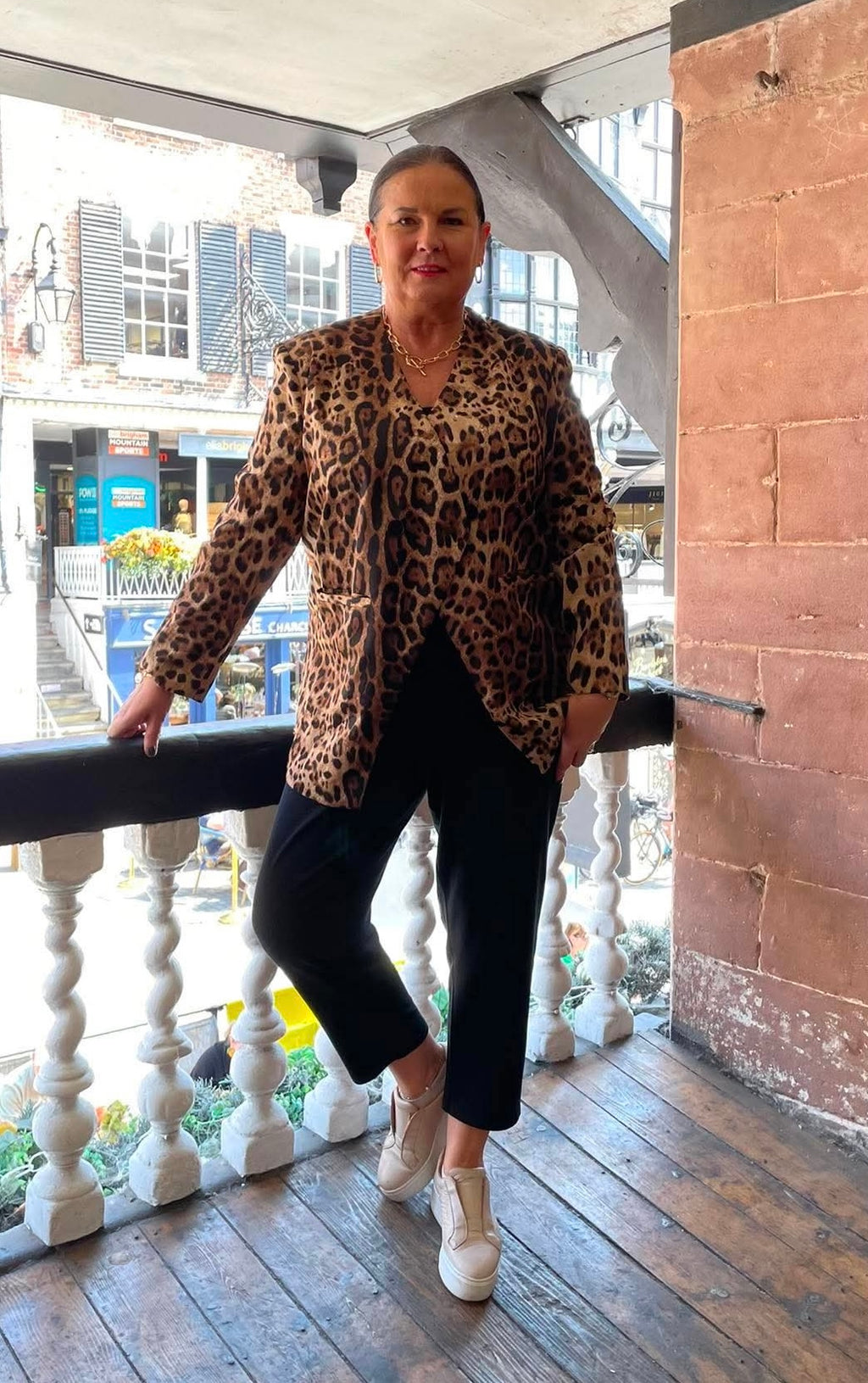 Malissa J Leopard Blazer