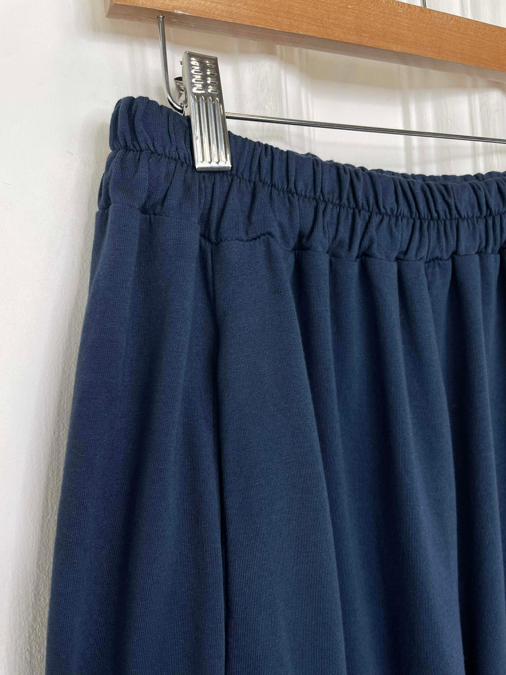 Cotton Jersey Cocoon Trousers - Navy
