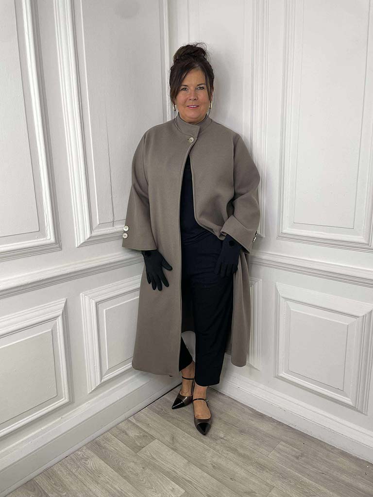 A-Line Overcoat - Taupe