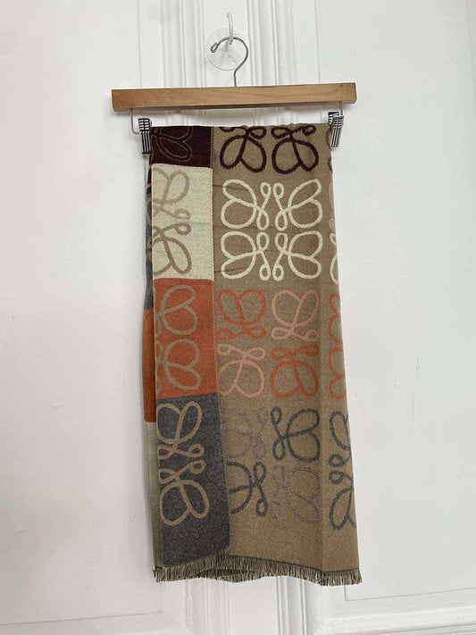 Malissa J Loop Print Scarf - Taupe