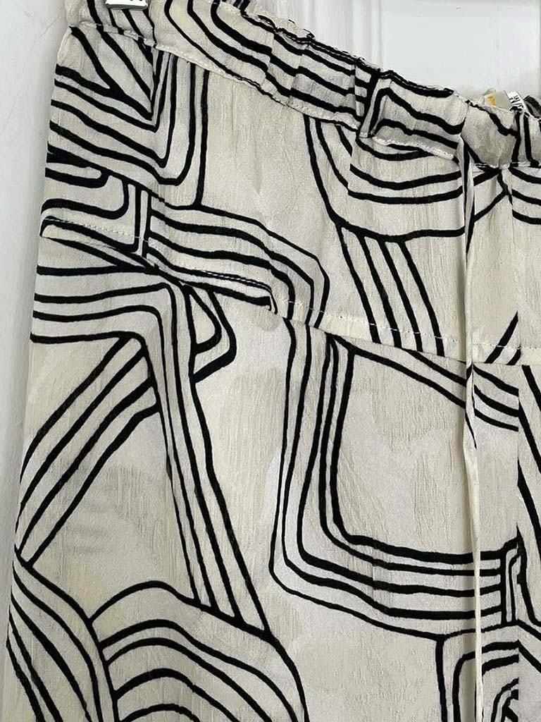 Malissa J Abstract Fisherman Trousers - Ecru