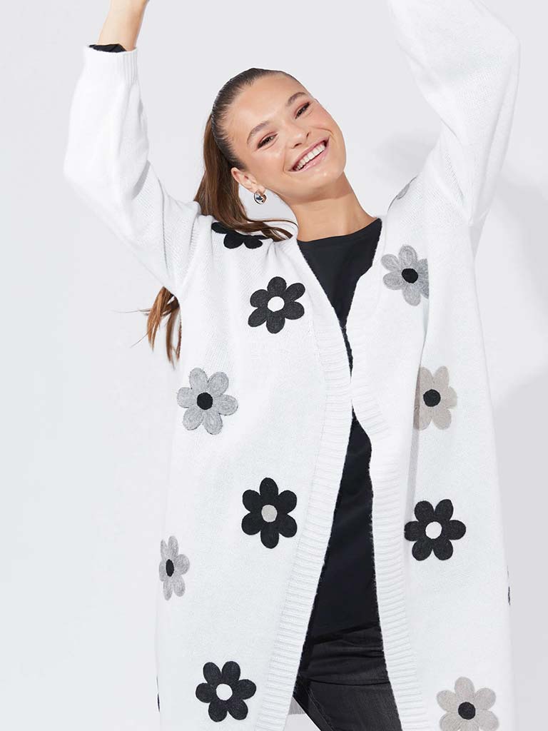 Haven Delphi Cardigan - White & Kohl