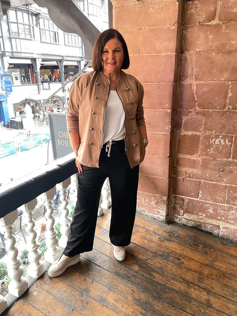 Military Cotton Blend Jacket - Caramel