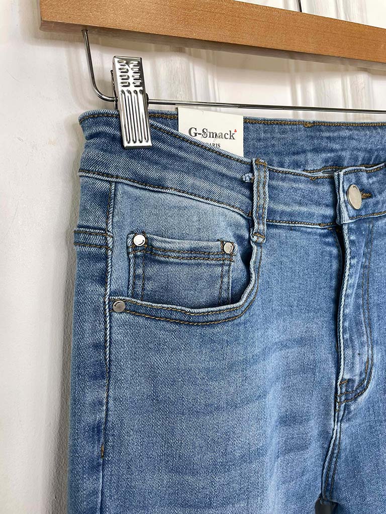 G-Smack Slim Leg Jeans - Pale Blue