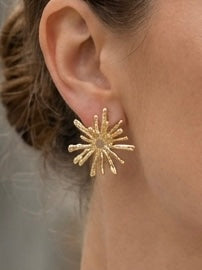 Envy Flower Burst Earrings - Gold