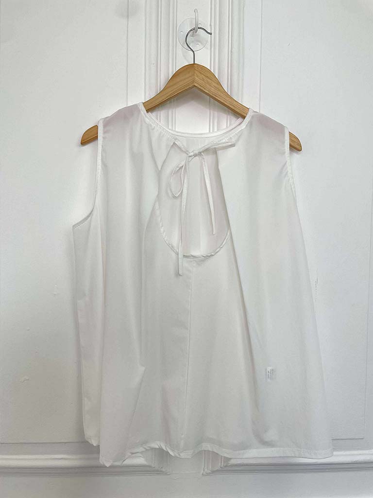 Tie Back Swing Vest - White