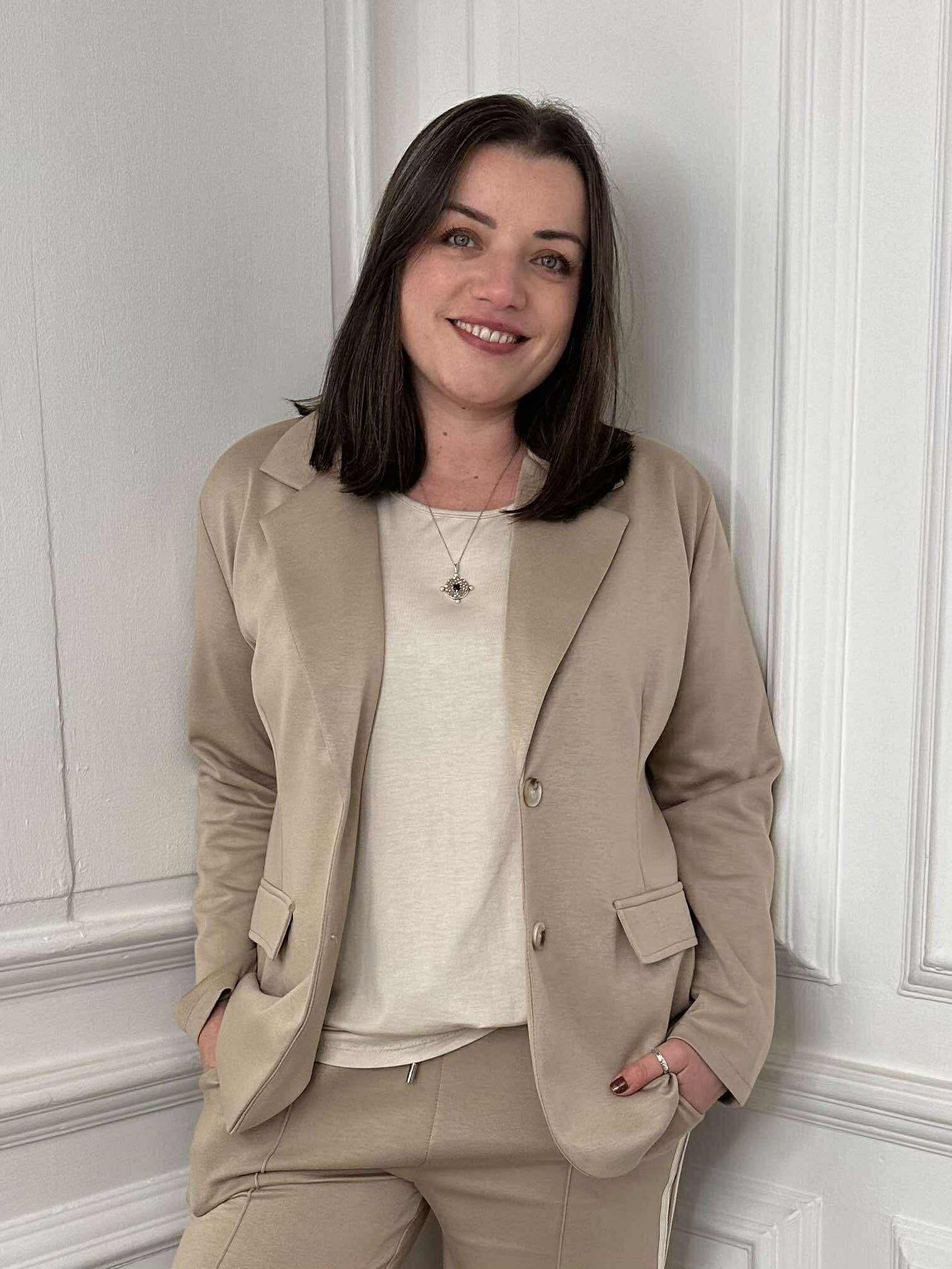 Classic Jersey Blazer - Mocha