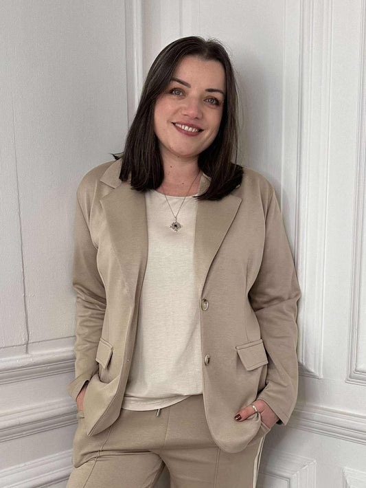 Classic Jersey Blazer - Mocha