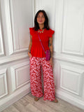 Kitsch Patterned Palazzos - Starfish & Lobster