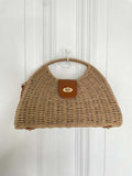 Rattan Clutch Bag - Caramel