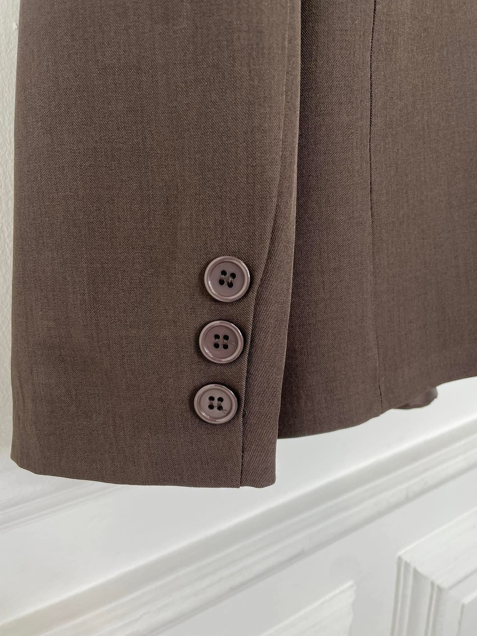 Asymmetric Blazer - Coffee