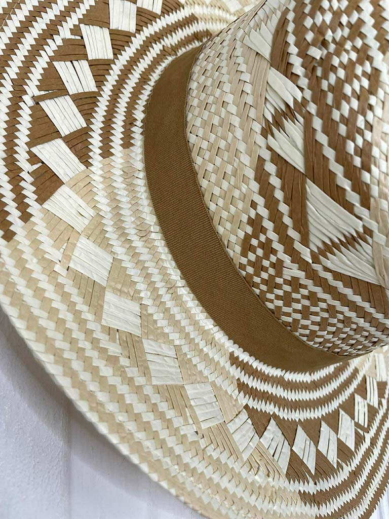 Malissa J Abstract Straw Hat - Camel