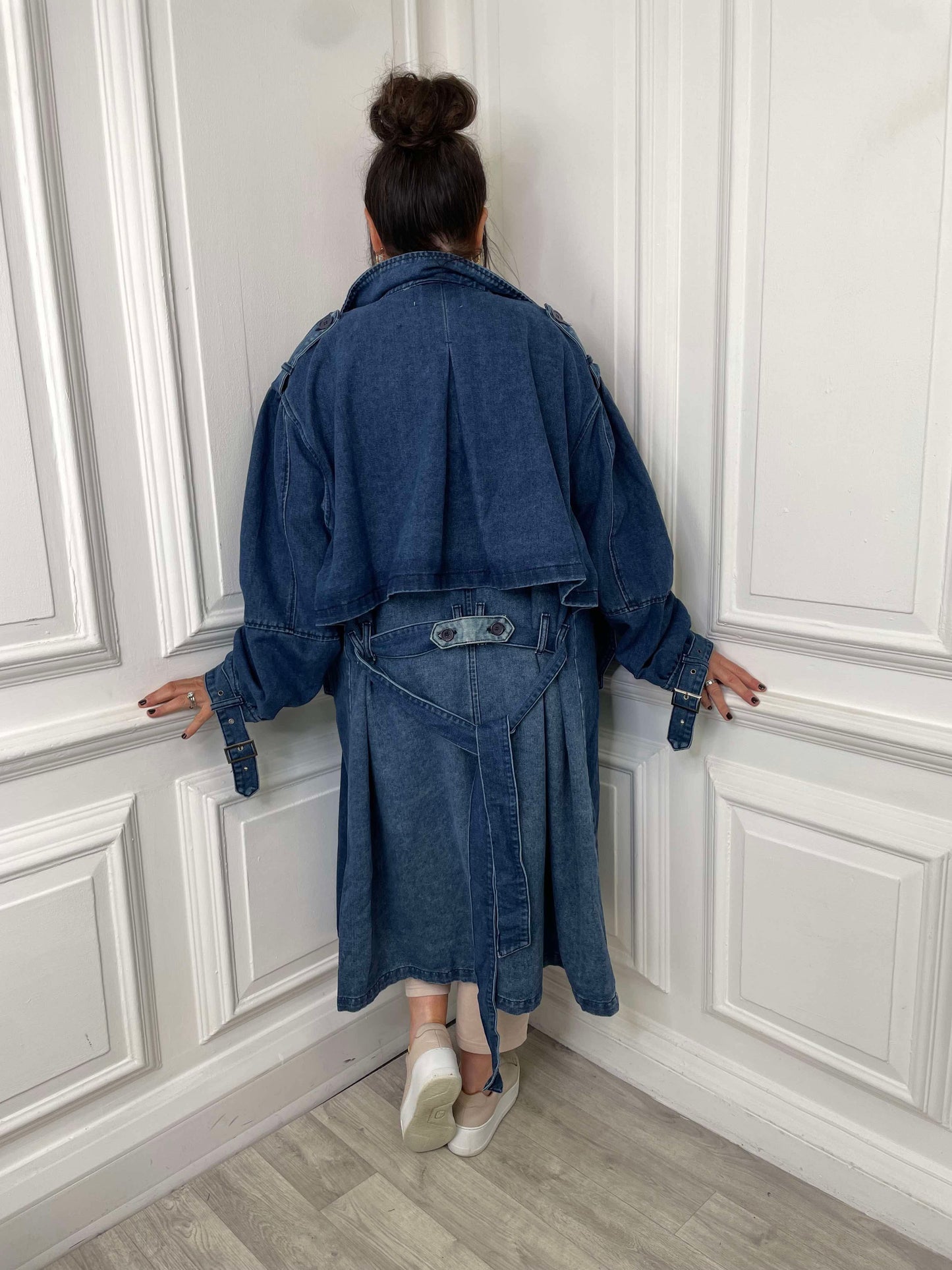 Denim Trench Coat - Classic Blue