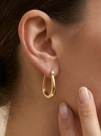 Envy Crystal Hoop Earrings - Gold