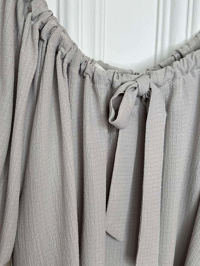 Malissa J Bardot Waffle Top - Putty