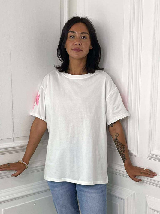 Sequin Palm Sleeve Tee