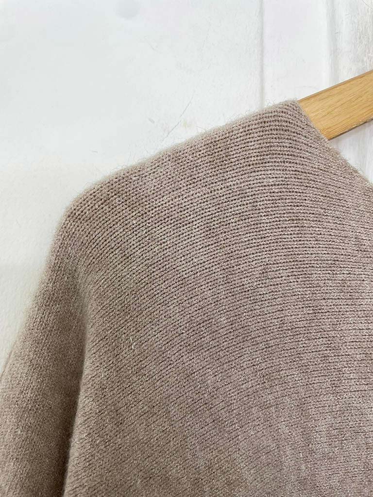 Boxy Drop Shoulder Knit - Biscuit