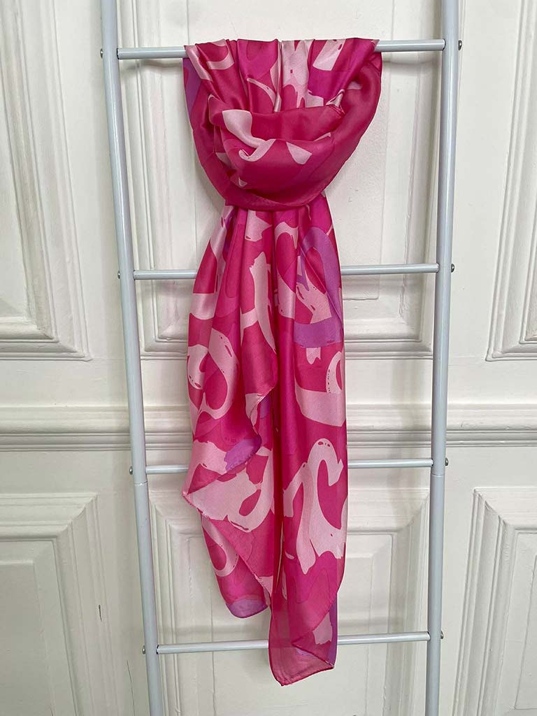 Malissa J Heart Scarf - Pink