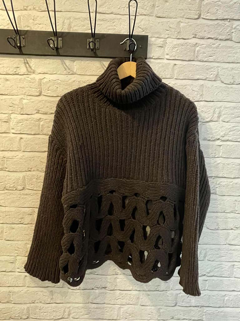 Malissa J Polo Loop Knit - Chocolate
