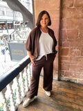 Sports Luxe Joggers - Chocolate