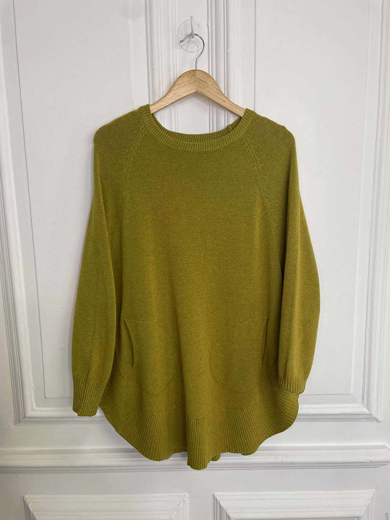 Scooped Pocket Knit - Avocado