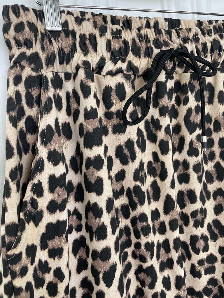 Leopard Wide Leg Joggers