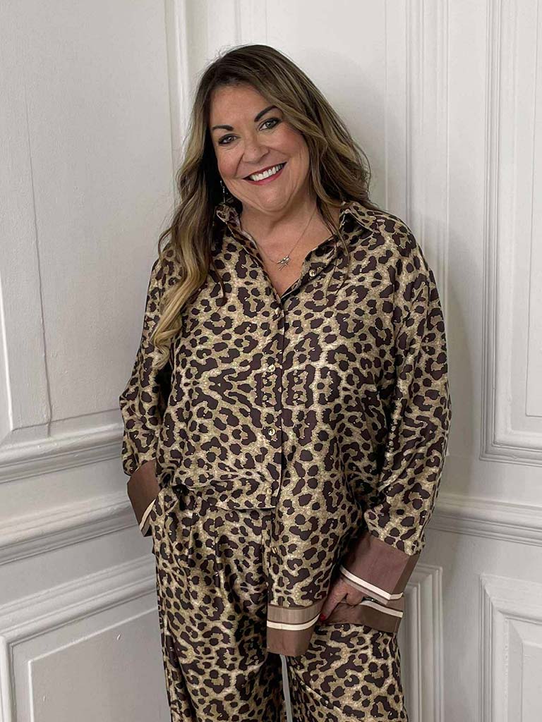 Leopard Silk Feel Shirt