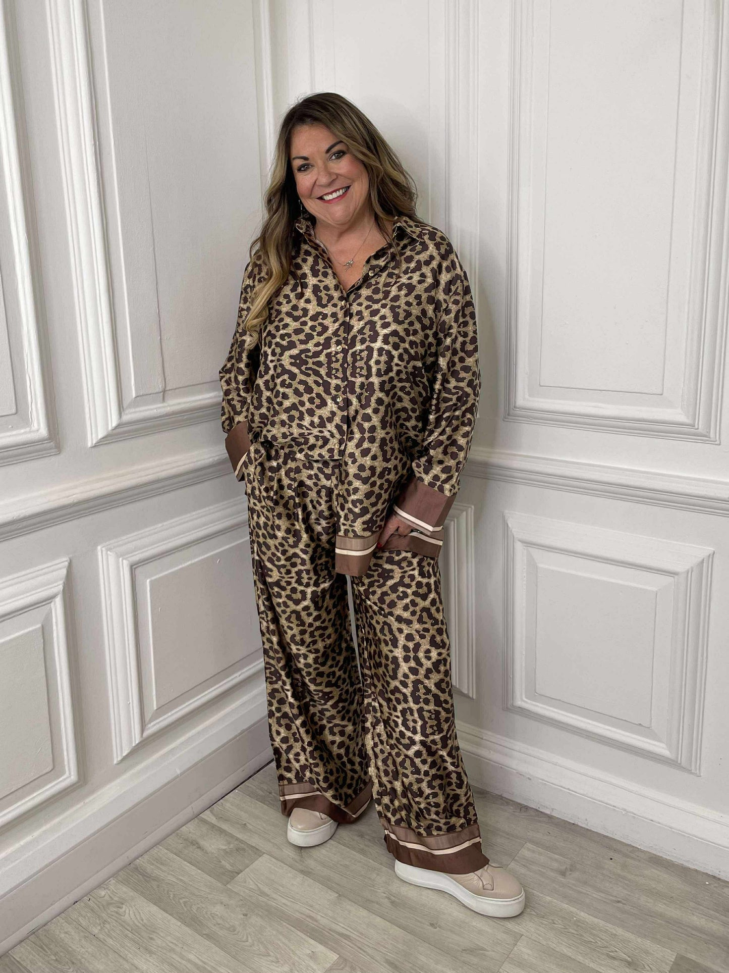 Leopard Silk Feel Shirt