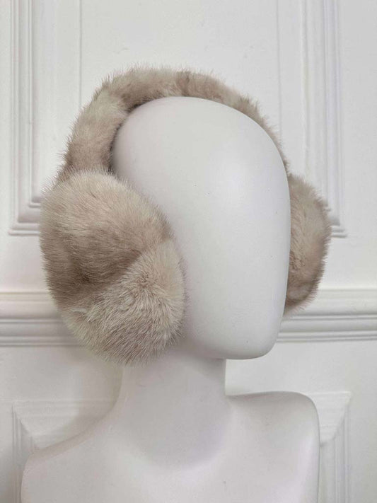 Malissa J Faux Fur Earmuffs - Stone