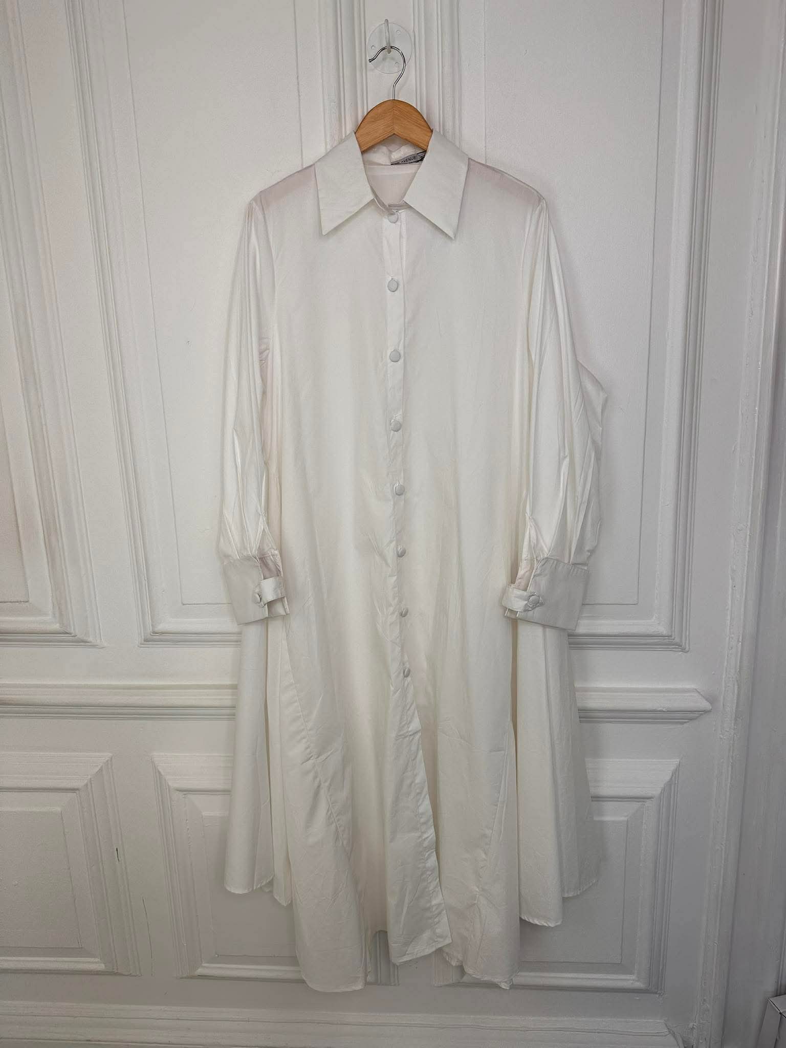 Tailored Shirt Dress - Warm White
